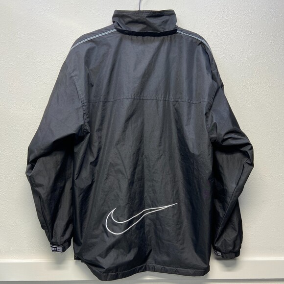 VTG 2000's Nike Jacket Black Large Swoosh on Back Mens sz L - Picture 2 of 7